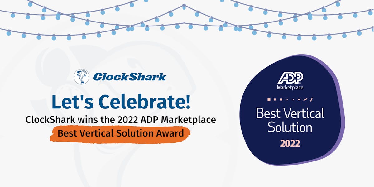 ClockShark Wins the 2022 ADP Marketplace Best Vertical Solution Award