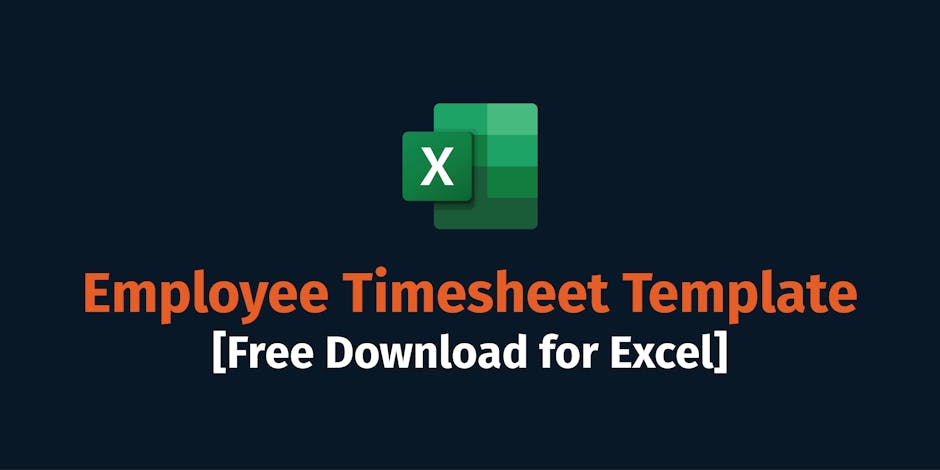 Employee Timesheet Template [Free Download for Excel]