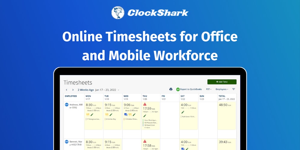 Track and Manage Online Timesheets ClockShark