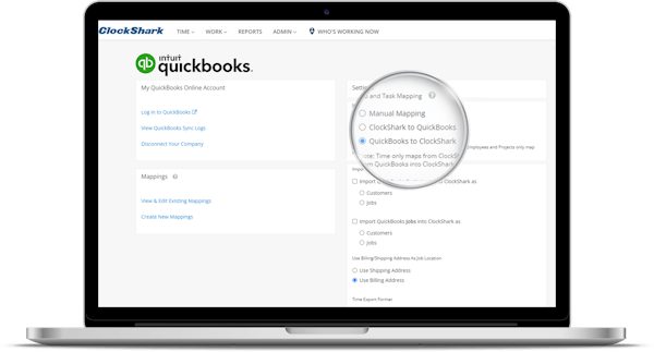 clockshark quickbooks online integration