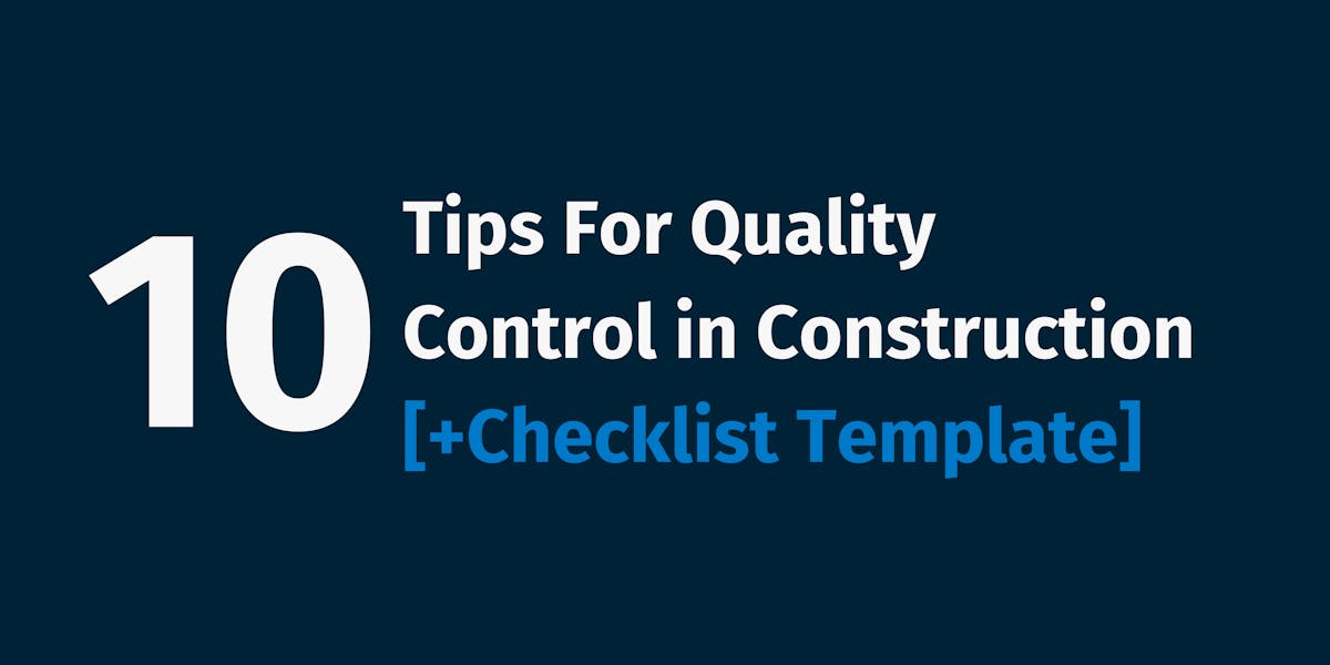 Quality control in construction