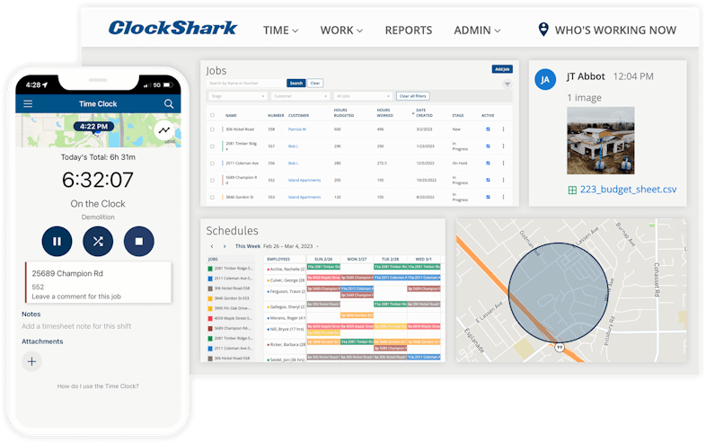 Time Tracking Software for Field Service and Construction | ClockShark