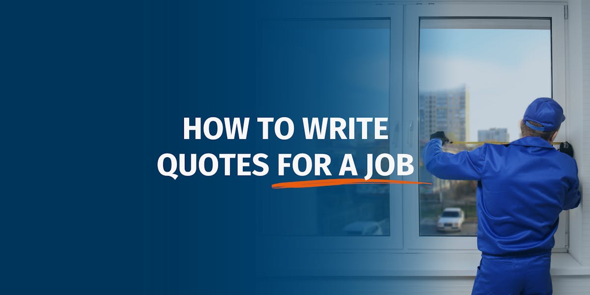 How to write a quote for a job