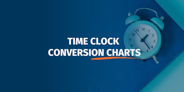 Time Clock Conversion Chart