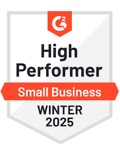 G2 High Performer Small Business Winter 2025