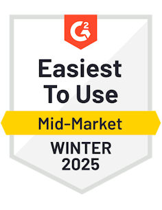 G2 Easiest to Use Mid-Market Winter 2025