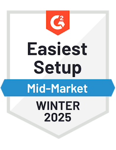 G2 Easiest Setup Mid-Market Winter 2025