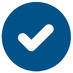 blue checkmark icon