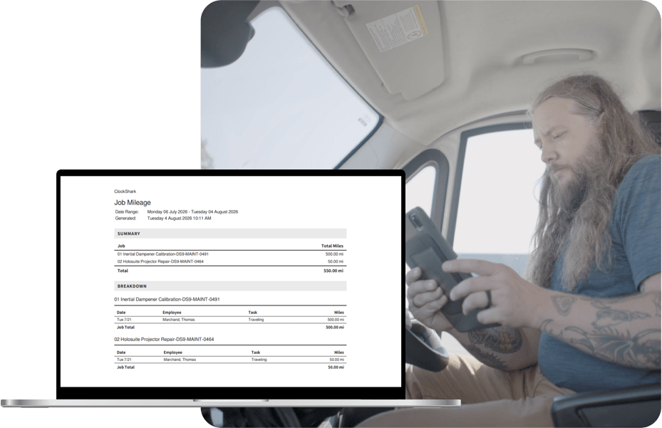 Mileage Tracking in ClockShark