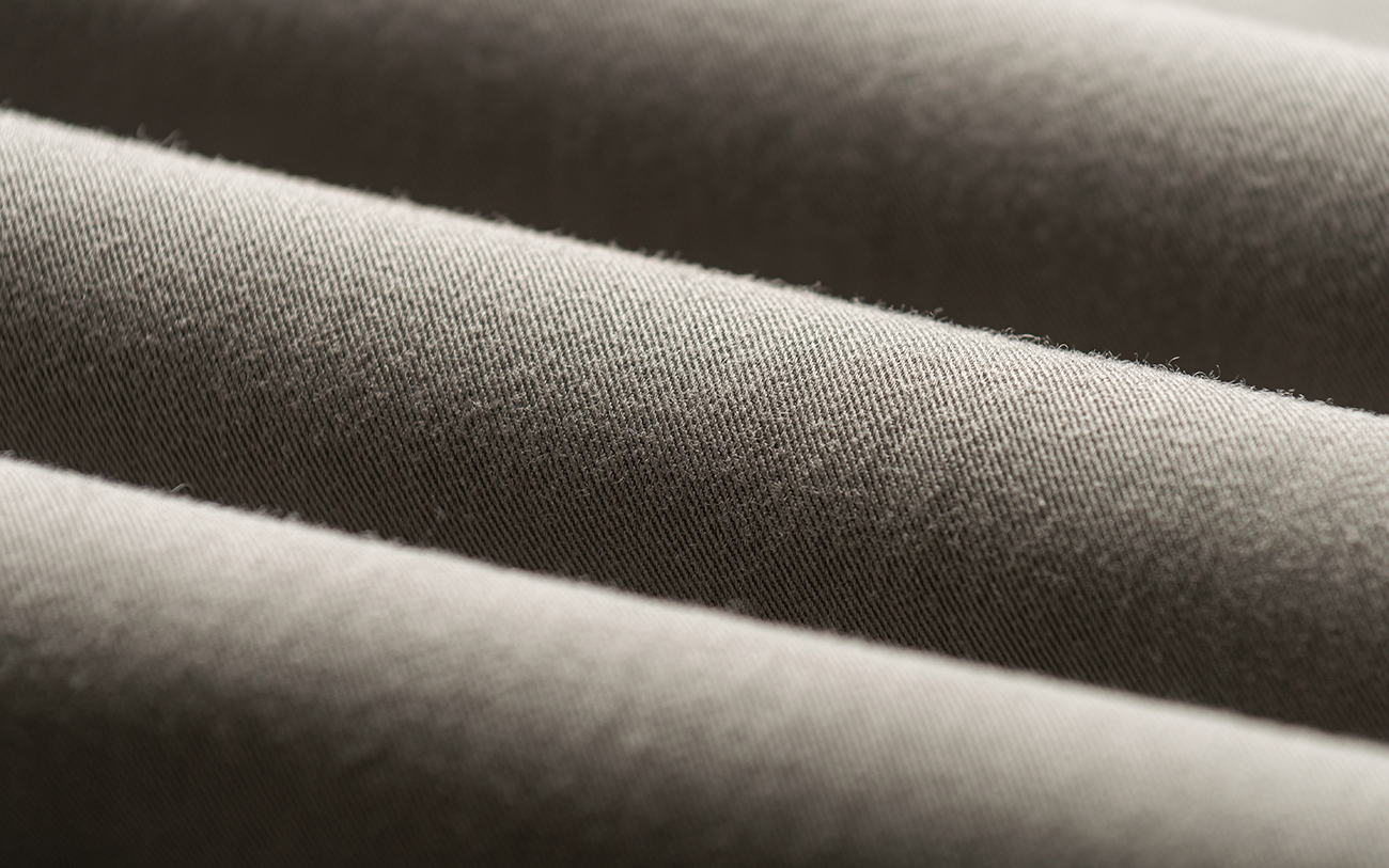 Close-up of Grey Fabric Rolls