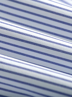 Men's Navy Stripe Aero Zero Dress Shirt fabric roll