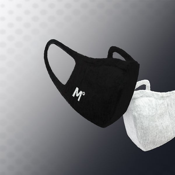 Black and Light Grey 3D Print Knit Mask