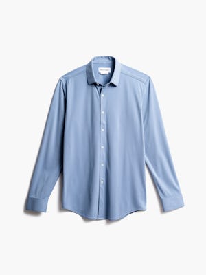 men's light blue brushed apollo dress shirt front