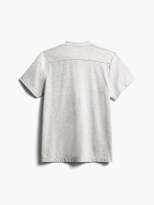 Mens Grey Heather Recycled Composite Merino Short Sleeve - Back View