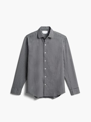 men's black grid aero zero dress shirt front
