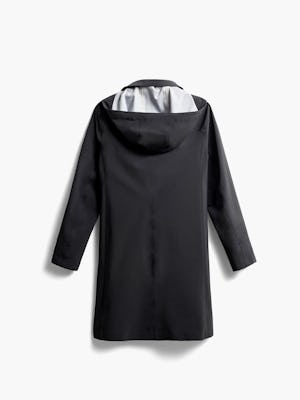 women's black doppler mac raincoat back