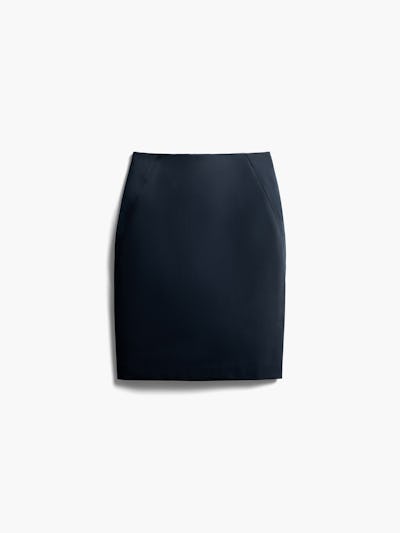 women's navy kinetic pencil skirt front