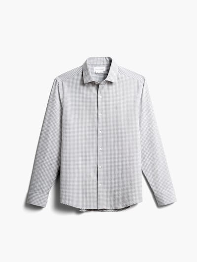 men's grey grid aero zero dress shirt front