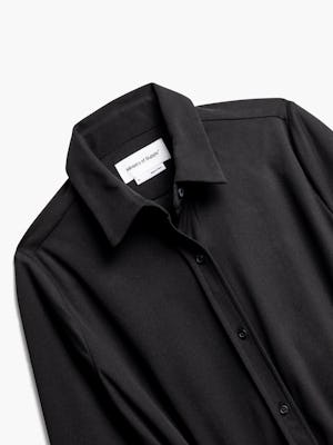Close up of Womens Black Apollo Tailored Shirt - Front