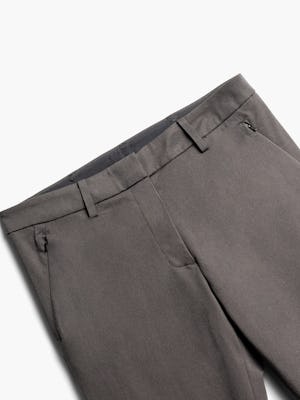 Close up of Womens Charcoal Heather Kinetic Slim Pants - Front