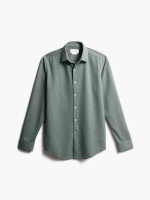 Front of Men's Apollo Dress Shirt in Olive heather