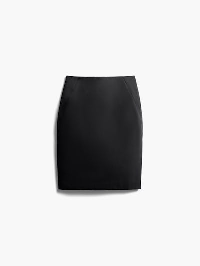 Womens Black Kinetic Pencil Skirt - Front