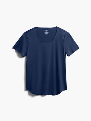 Women's Navy Luxe Touch Tee front view