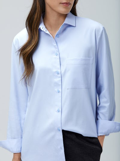 Light Blue Women's Aero Zero° Oversized Shirt | Ministry of Supply