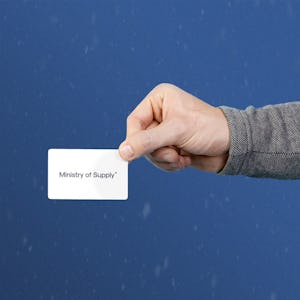 Man holding a gift card
