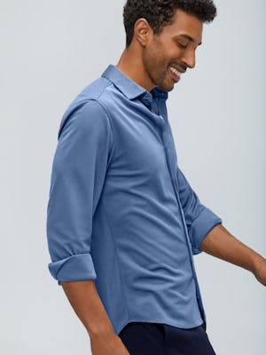 Steel Blue (Recycled) Men's Apollo Shirt | Ministry of Supply
