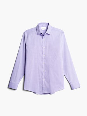 men's lavender end on end aero dress shirt flat shot of front