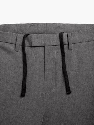 men's graphite velocity sneaker cut pant zoomed shot of belt loops and waist tie