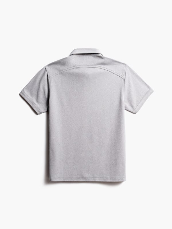 Grey White Heather (Brushed) Apollo Men's Polo | Ministry of Supply