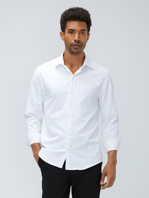 White Men's Aero Zero° Dress Shirt | Ministry of Supply