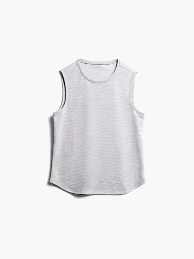 Women's Grey Heather Recycled Composite Merino Tank Front View