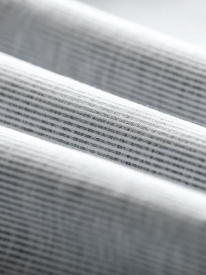 men's grey heather stripe hybrid button down fabric roll