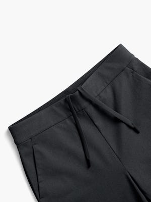 women's black kinetic pull on pant close shot of waistband and drawcord