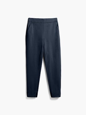 women's navy kinetic pull on pant flat shot of front