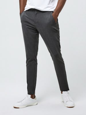 Close up of Men's Graphite Velocity Tapered Pant on model