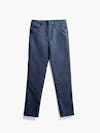 Men's Steel Blue Heather Kinetic Twill 5-Pocket Pant flat shot of front