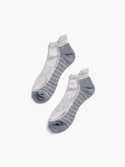 stone/light grey atlas ankle socks flat shot of pair