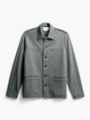 men's stone grey fusion chore coat flat shot of front