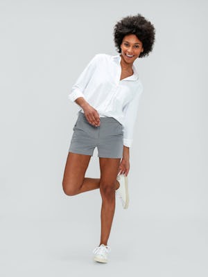 Light Grey Women's Pace Chino Shorts | Ministry of Supply