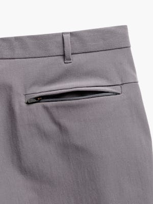 men's medium grey pace tapered chino zoomed shot of zippered back pocket