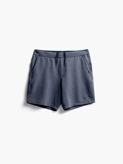 men's navy fusion terry shorts flat shot of front