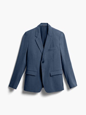men's azurite heather velocity suit jacket flat shot of front