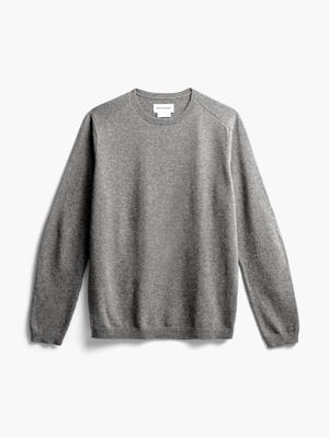 men's medium grey atlas merino crew neck sweater flat shot of front