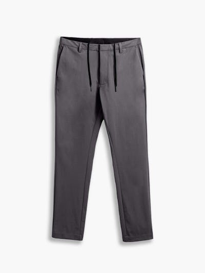 men's charcoal kinetic tapered pant flat shot of front