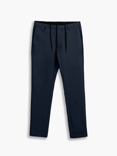 men's navy kinetic tapered pant flat shot of front