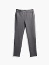 women's charcoal heather fusion straight leg pant flat shot of front